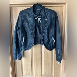 City Chic- cropped leather jacket